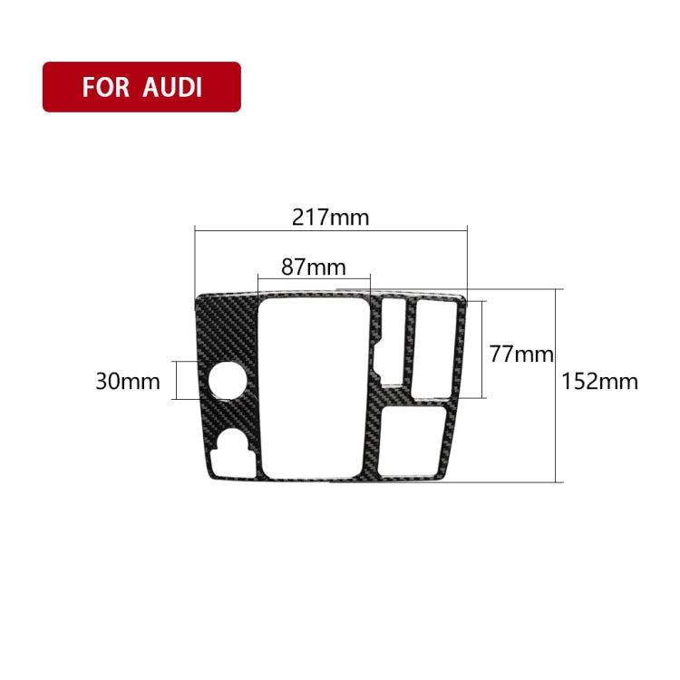Car Carbon Fiber One-button Start Panel Decorative Sticker for Audi A6 S6 C7 A7 S7 4G8 2012-2018, Right Drive, One-button Start, Right Drive