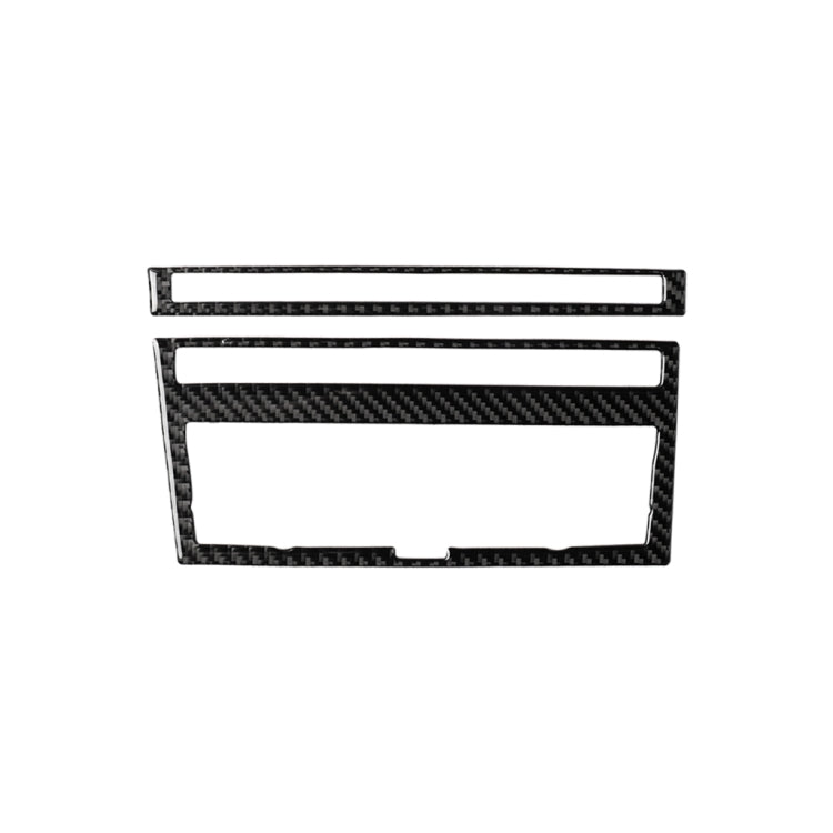 Car Carbon Fiber Solid Color Air Conditioning CD Panel Decorative Sticker for Audi A6 2005-2011, Left and Right Drive Universal, Solid Color Air Conditioning CD