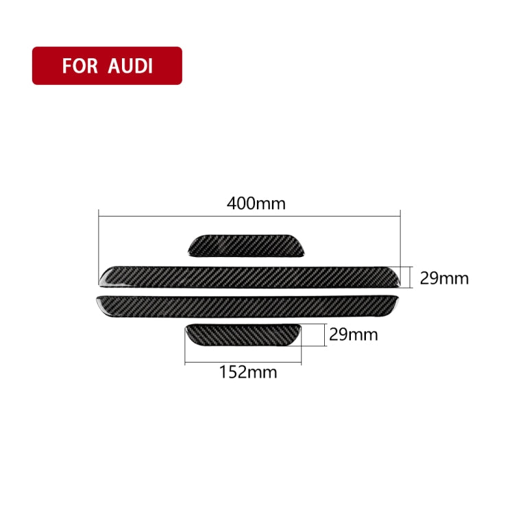 Car Carbon Fiber Threshold Decorative Sticker for Audi A3 2014-2019, Left and Right Drive Universal, Threshold