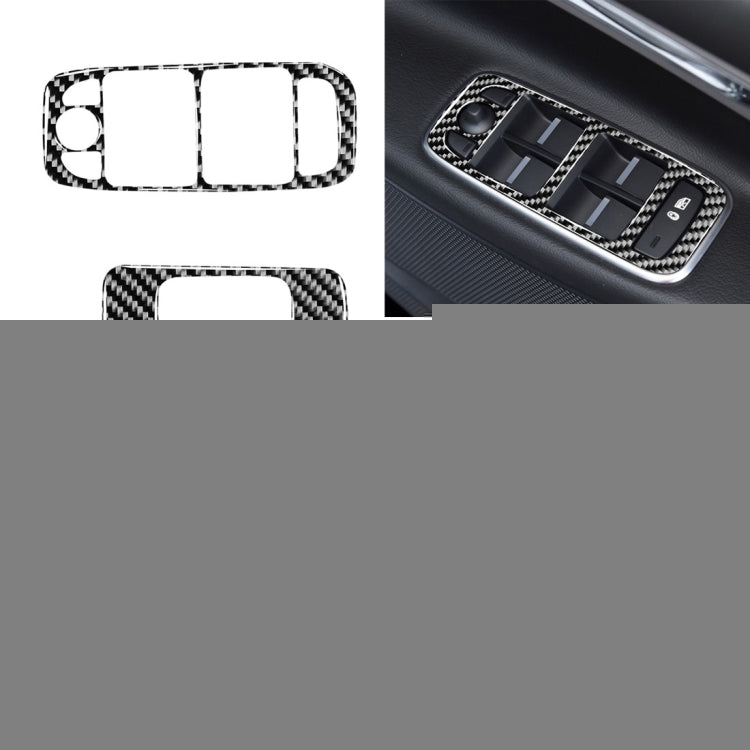 4 in 1 Car Carbon Fiber Lifting Panel Decorative Stickers for Jaguar F-PACE X761 XE X760 2016-2020, Right Drive, Lifting Panel, Right Drive