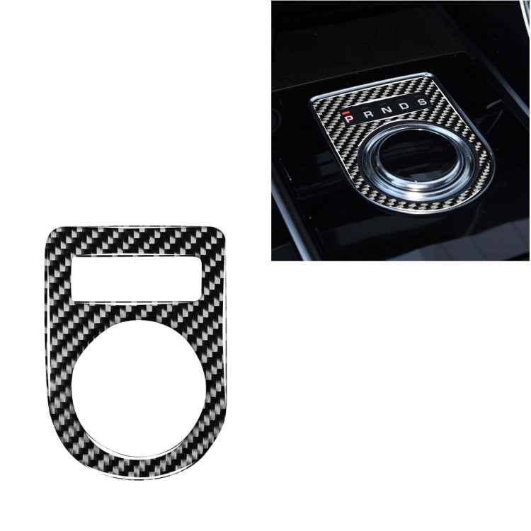 Car Carbon Fiber Gearshift Knob Decorative Stickers for Jaguar F-PACE X761 XE X760 XF X260 XJ 2016-2020, Left and Right Drive Universal, Gearshift Knob
