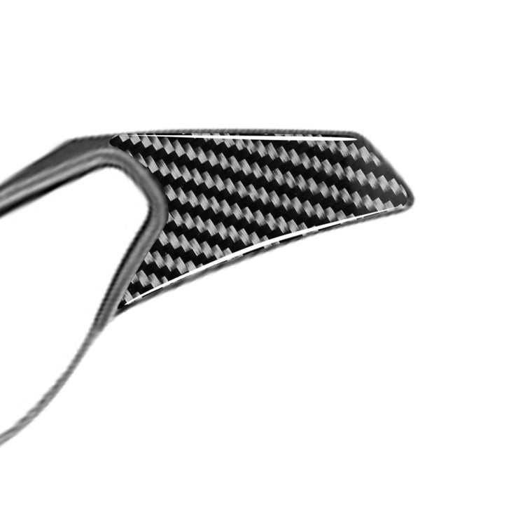 2 PCS Car Carbon Fiber Steering Wheel Paddle Decorative Stickers for Jaguar F-PACE X761 XE X760 XF X260 2016-2020, Left and Right Drive Universal, Steering Wheel Paddle