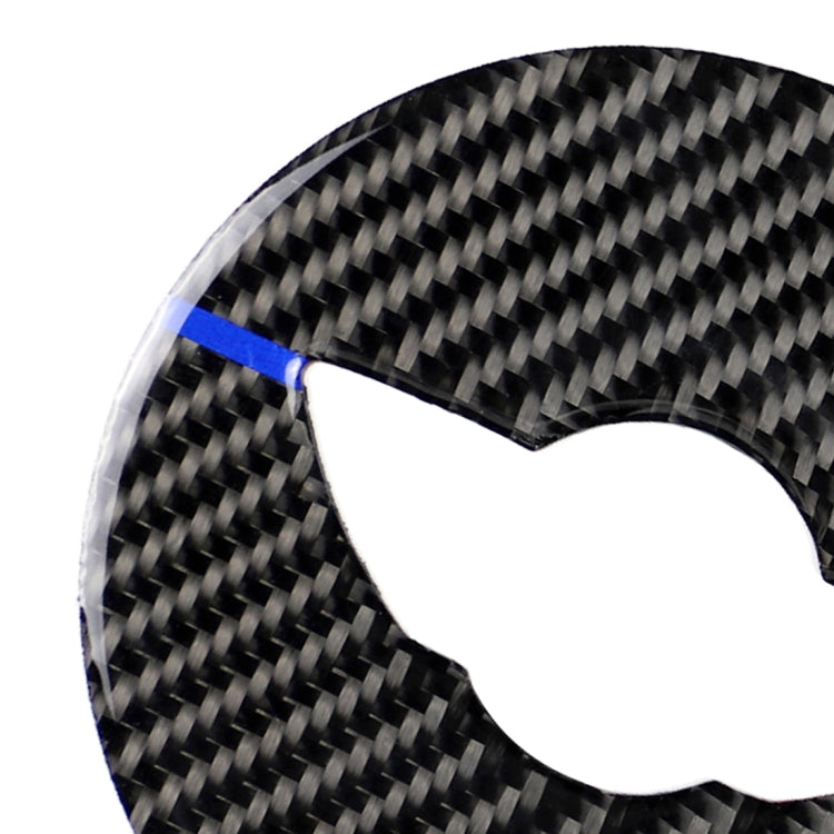Red Blue Color Car Steering Wheel Logo R Chassis Carbon Fiber Decorative Sticker for BMW MINI R55 / R56 / Countryman R60 / Paceman R61, For BMW MINI R60 (Red Blue Color)