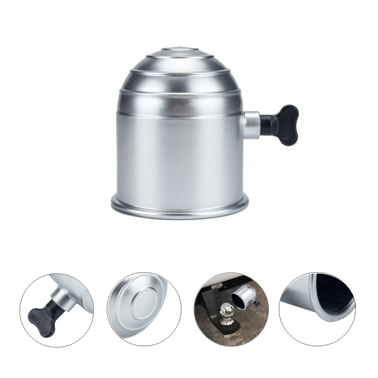 50mm Silver Plastic Car Truck Tow Ball Cover Cap Towing Hitch Trailer Towball Protection, Silver