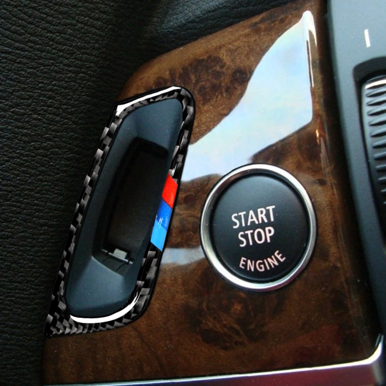 Car Carbon Fiber Tricolor Key Hole Decorative Sticker for BMW E70 X5 / E71 X6 2009-2013, Left Drive, Key Hole(Tricolor)
