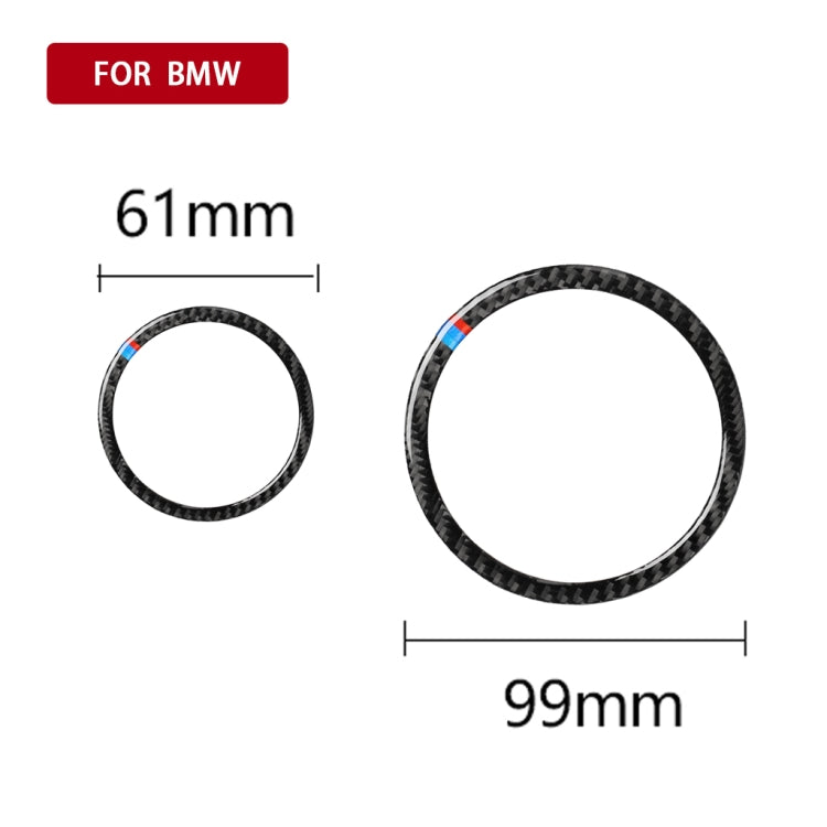6 in 1 Car Carbon Fiber Tricolor Horn Ring Decorative Sticker for BMW 2008-2013 E70 / 2008-2014 E71, Left and Right Drive Universal, Horn Ring(Tricolor)
