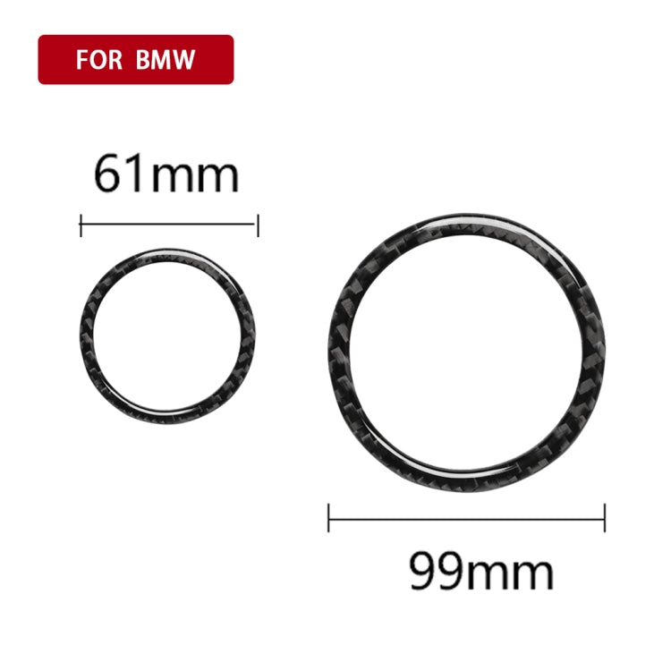 6 in 1 Car Carbon Fiber Solid Color Horn Ring Decorative Sticker for BMW 2008-2013 E70 / 2008-2014 E71, Left and Right Drive Universal, Horn Ring