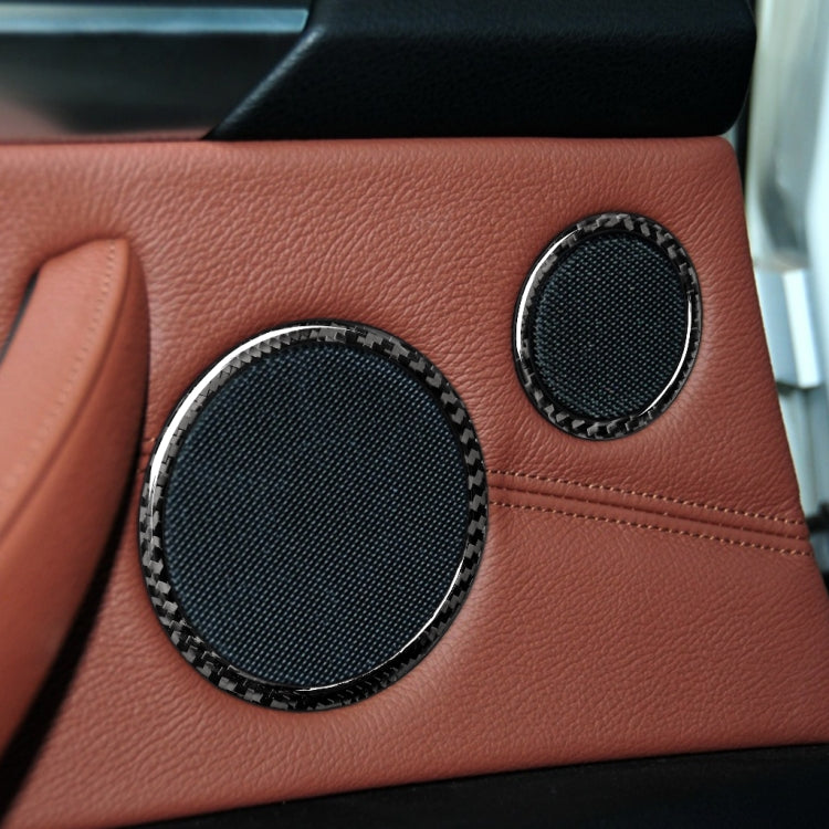 6 in 1 Car Carbon Fiber Solid Color Horn Ring Decorative Sticker for BMW 2008-2013 E70 / 2008-2014 E71, Left and Right Drive Universal, Horn Ring