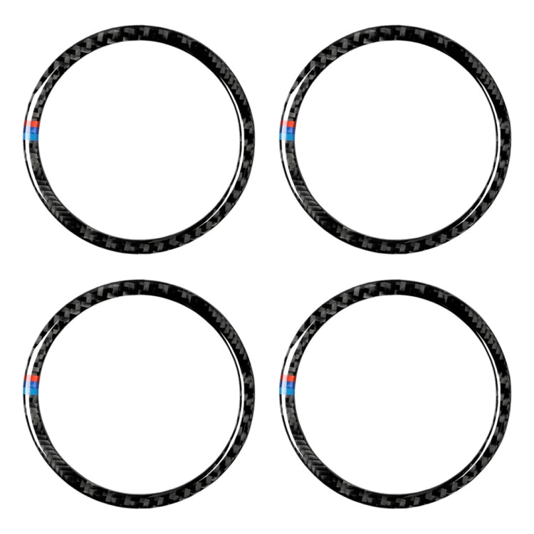 4 in 1 Car Carbon Fiber Tricolor Horn Ring Decorative Sticker for BMW 2008-2013 E70 / 2008-2014 E71, Left and Right Drive Universal, Horn Ring(Tricolor, 4 PCS)