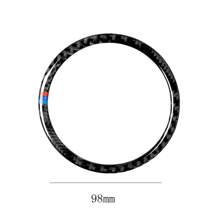 4 in 1 Car Carbon Fiber Tricolor Horn Ring Decorative Sticker for BMW 2008-2013 E70 / 2008-2014 E71, Left and Right Drive Universal, Horn Ring(Tricolor, 4 PCS)