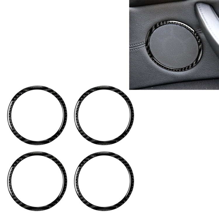 4 in 1 Car Carbon Fiber Solid Color Horn Ring Decorative Sticker for BMW 2008-2013 E70 / 2008-2014 E71, Left and Right Drive Universal, Horn Ring(4 PCS)