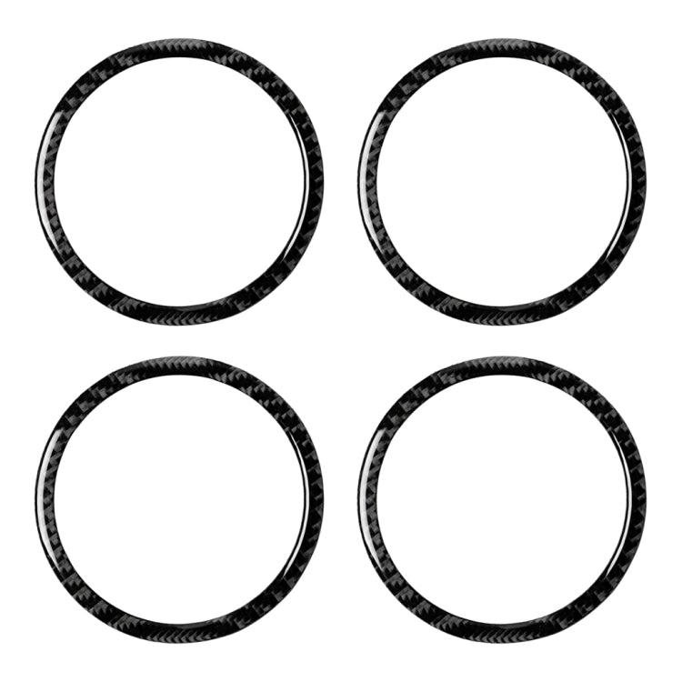 4 in 1 Car Carbon Fiber Solid Color Horn Ring Decorative Sticker for BMW 2008-2013 E70 / 2008-2014 E71, Left and Right Drive Universal, Horn Ring(4 PCS)