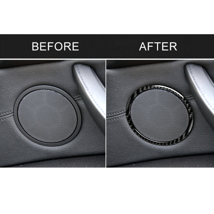 4 in 1 Car Carbon Fiber Solid Color Horn Ring Decorative Sticker for BMW 2008-2013 E70 / 2008-2014 E71, Left and Right Drive Universal, Horn Ring(4 PCS)