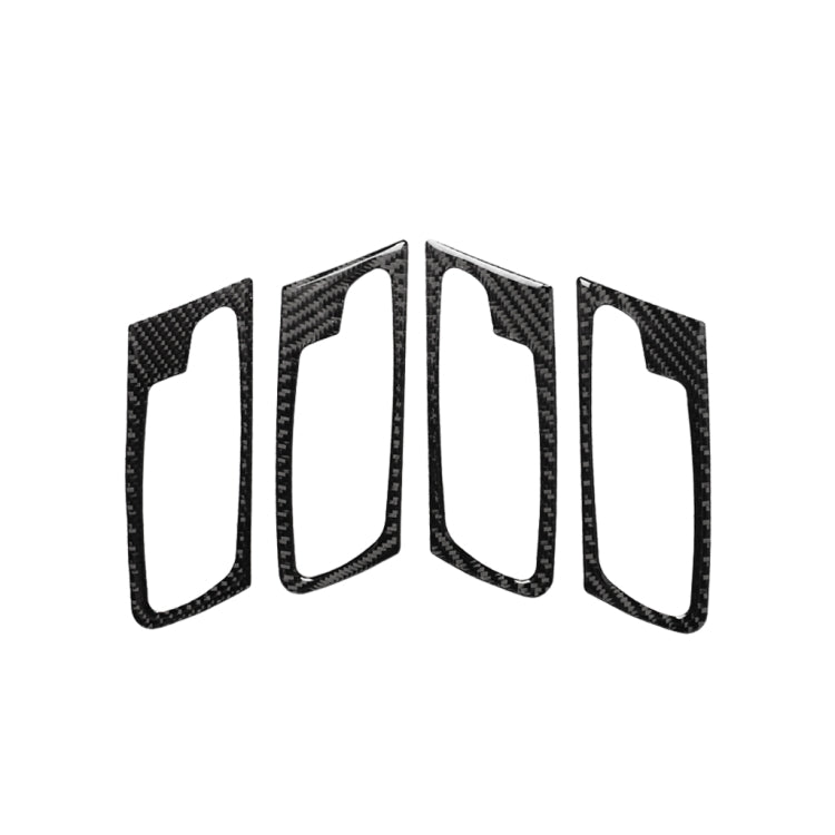 4 in 1 Car Carbon Fiber Solid Color Door Handle Decorative Sticker for BMW 2008-2014 X5 E70 / E71, Left Drive, Door Handle