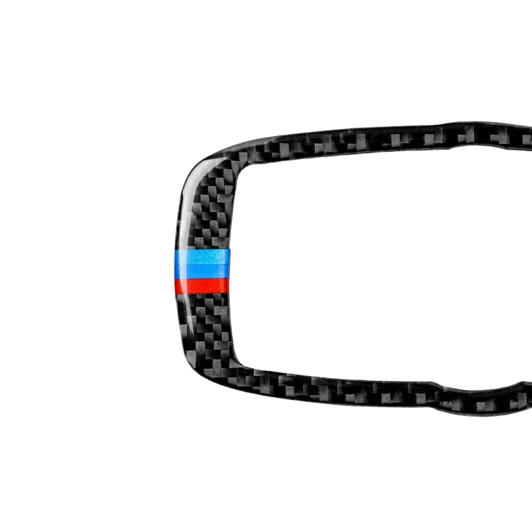 Car Carbon Fiber Tricolor Headlight Switch Frame Decorative Sticker for BMW 2008-2013 X5 E70 / X6 E71 / 5 Series E60 2008-2010, Left and Right Drive Universal, Headlight Switch Frame