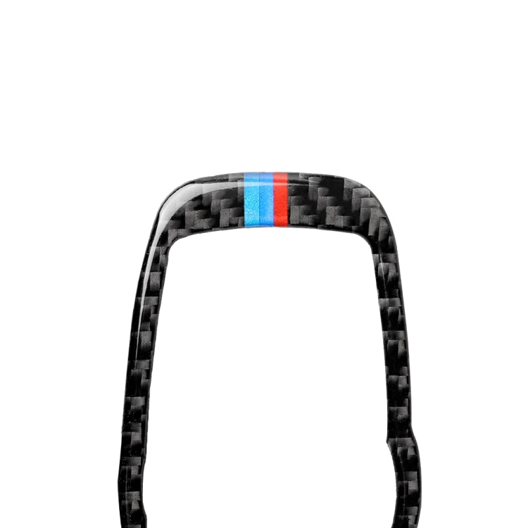 Car Carbon Fiber Tricolor Headlight Switch Frame Decorative Sticker for BMW 2008-2013 X5 E70 / X6 E71 / 5 Series E60 2008-2010, Left and Right Drive Universal, Headlight Switch Frame
