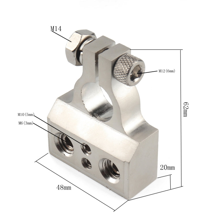 2 PCS Positive and Negative Car Metal Battery Connectors Terminals Clamps Clips with Kits, Clamps Clips