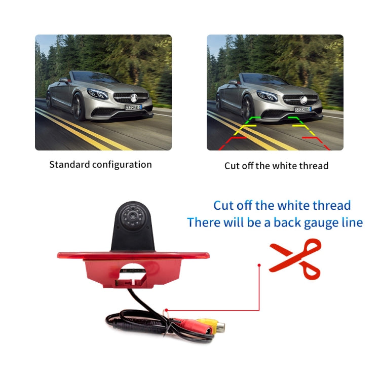 PZ465 Car Waterproof Brake Light View Camera + 7 inch Rearview Monitor for Citroen / Peugeot / Toyota, PZ465 + 7 inch Rearview Monitor