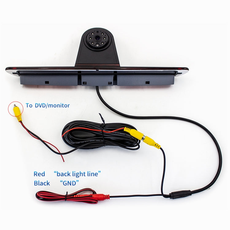 PZ461 Car Waterproof High Position Tail Light Brake Light View Camera for Mercedes Benz / Volkswagen, PZ461