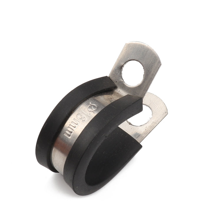 10 PCS Car Rubber Cushion Pipe Clamps Stainless Steel Clamps, Size: 1/2 inch (13mm), Size: 1/2 inch (13mm)