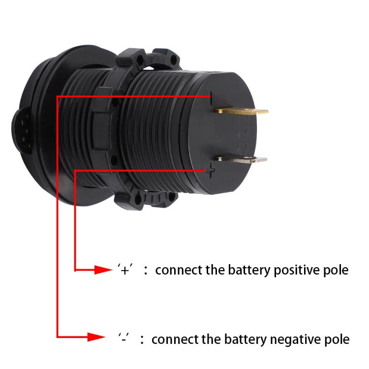 Universal Car Dual USB Charger Power Outlet Adapter 4.2A 5V IP66 with Aperture + 60cm Cable, 4.2A + 60cm Cable(Red Light), 4.2A + 60cm Cable(Blue Light), 4.2A + 60cm Cable(Orange Light)