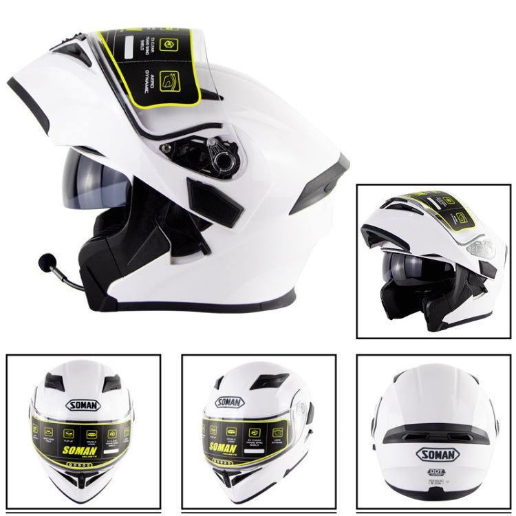 Soman 955 Skyeye Motorcycle Full / Open Face Bluetooth Helmet Headset Full Face, Supports Answer / Hang Up Calls, S, 55-56cm, L, 59-60cm, XL, 61-62cm, XXL, 63-64cm, M, 57-58cm