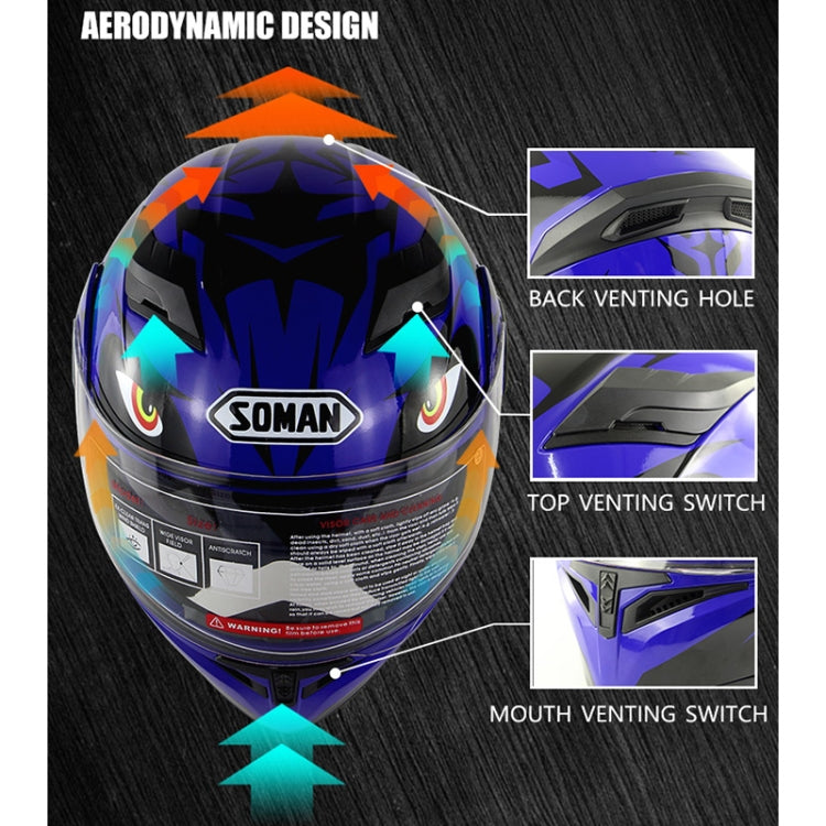 Soman 955 Skyeye Motorcycle Full / Open Face Bluetooth Helmet Headset Full Face, Supports Answer / Hang Up Calls, S, 55-56cm, L, 59-60cm, XL, 61-62cm, XXL, 63-64cm, M, 57-58cm