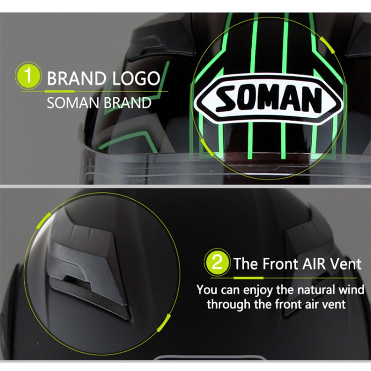 Soman 955 Skyeye Motorcycle Full / Open Face Bluetooth Helmet Headset Full Face, Supports Answer / Hang Up Calls, S, 55-56cm, L, 59-60cm, XL, 61-62cm, XXL, 63-64cm, M, 57-58cm