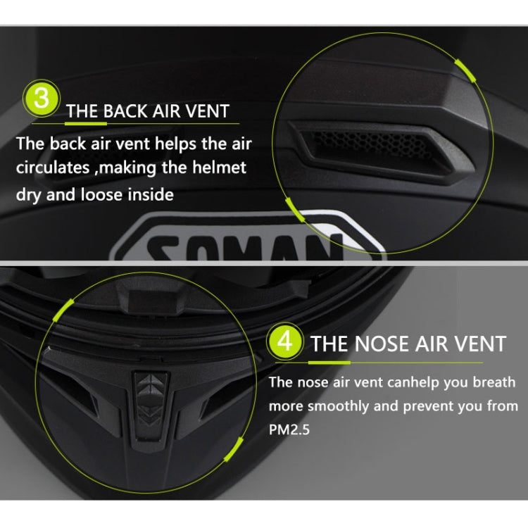 Soman 955 Skyeye Motorcycle Full / Open Face Bluetooth Helmet Headset Full Face, Supports Answer / Hang Up Calls, S, 55-56cm, L, 59-60cm, XL, 61-62cm, XXL, 63-64cm, M, 57-58cm