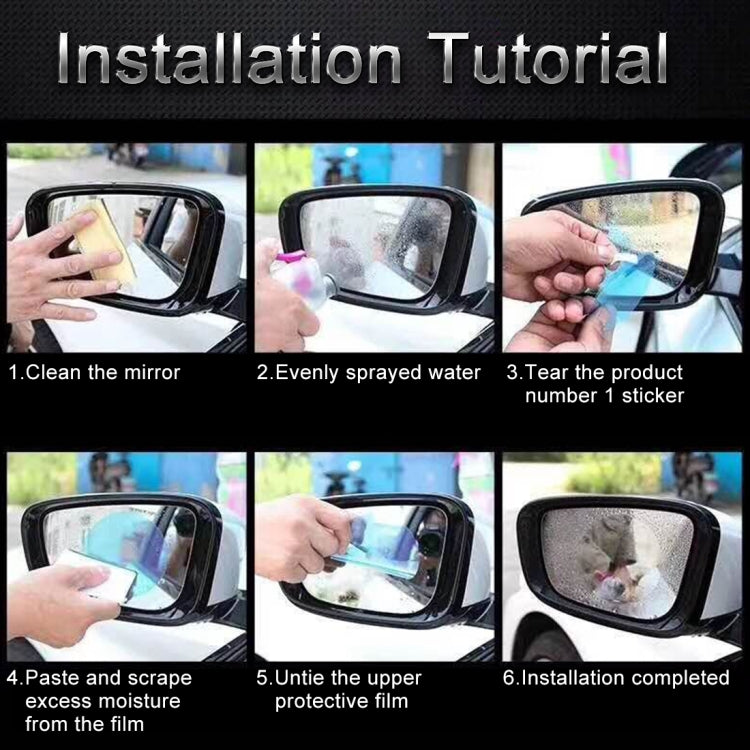 Car PET Rearview Mirror Protective Window Clear Anti-fog Waterproof Rain Shield Film, For BMW X1 2013-2018, For BMW New X3, For BMW X5 / X6 2009-2013, For BMW X5 / X6 2014-2018, For BMW 1 / 2 Series, For BMW 3 Series 2009-2011, For BMW 3 Series 2012-20...