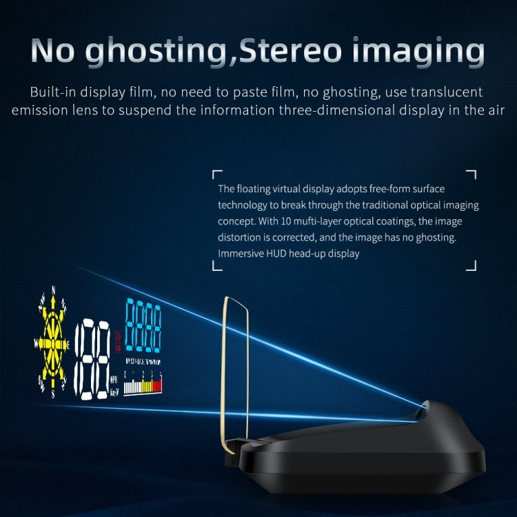 C5 OBD2 + GPS Mode Car HUD Head-up Display Water Temperature / Vehicle Speed / Voltage, C5