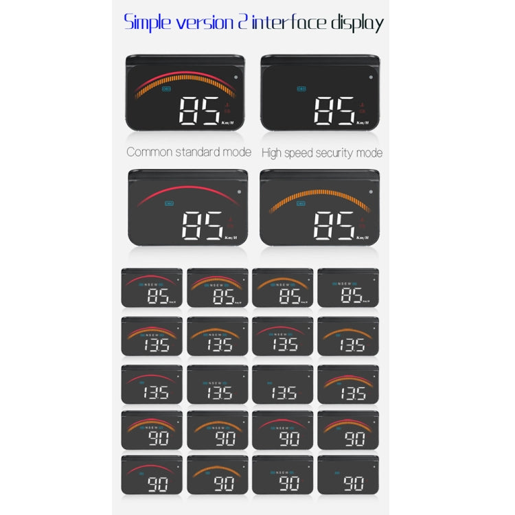 M11 Car OBD2 + GPS Mode Head-up Display HUD Overspeed / Speed / Water Temperature Alarm, M11