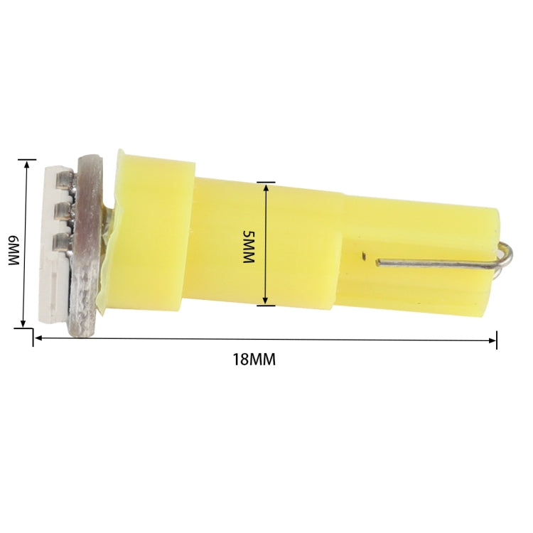 30 PCS T5 1LED SMD-5050 Car Modification LED Indicator Light Yellow Light, A3893