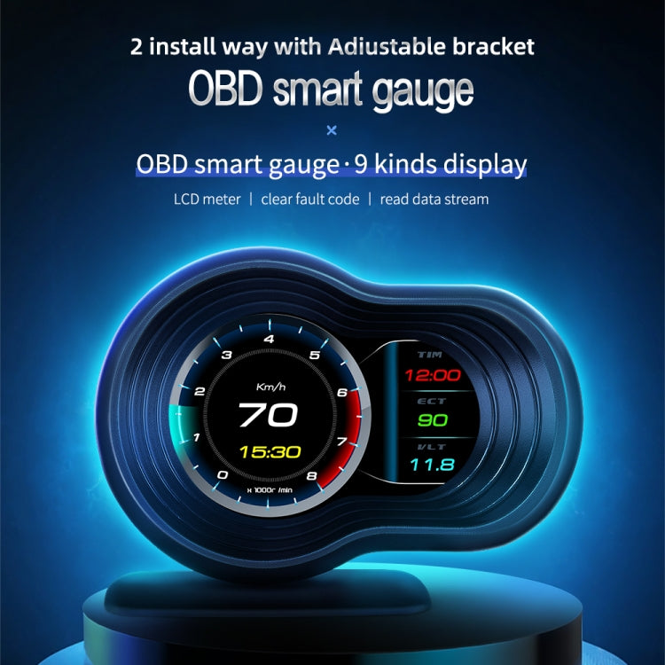 F9 OBD2 Car HUD Head-up Display Speed / Water Temperature / Voltage Display, F9 OBD2