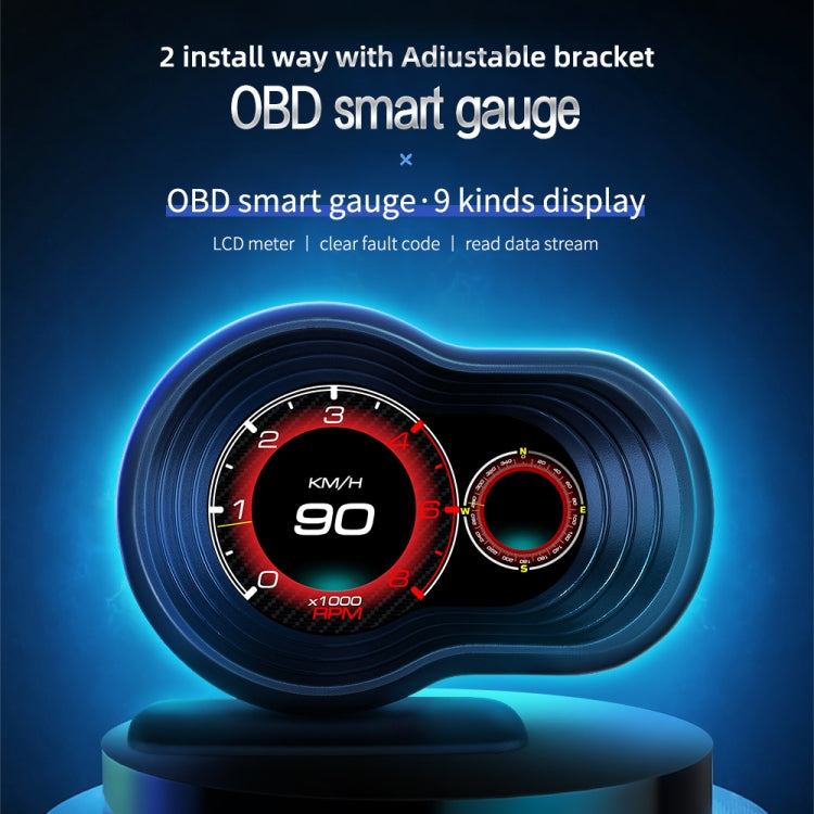 F9 OBD2 Car HUD Head-up Display Speed / Water Temperature / Voltage Display, F9 OBD2