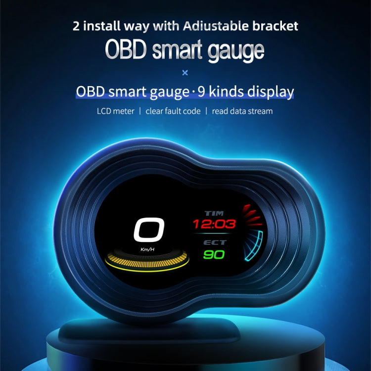 F9 OBD2 Car HUD Head-up Display Speed / Water Temperature / Voltage Display, F9 OBD2