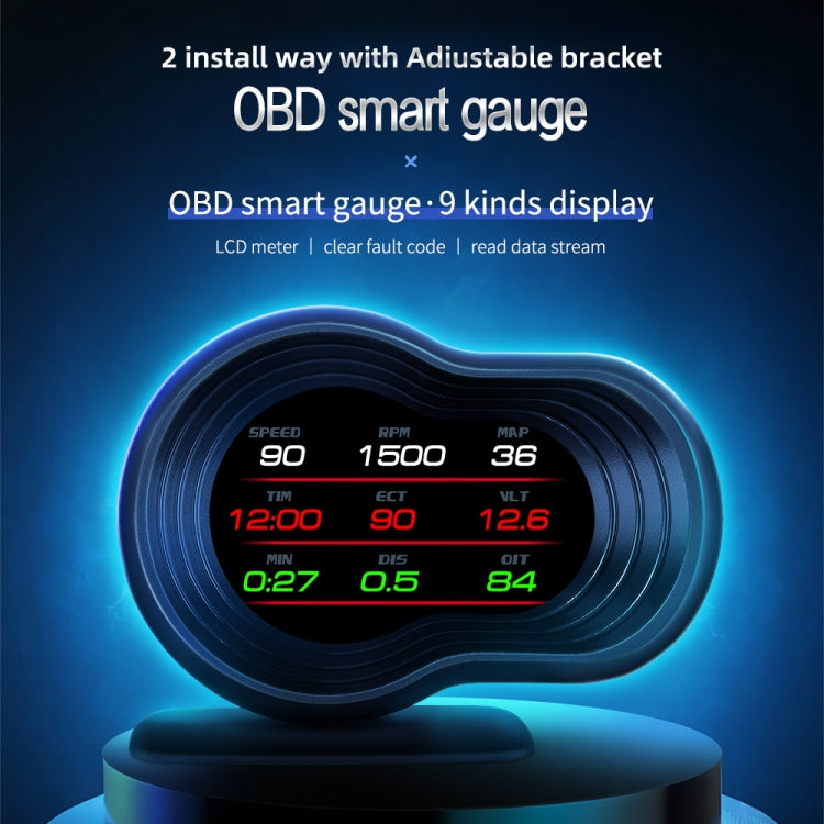 F9 OBD2 Car HUD Head-up Display Speed / Water Temperature / Voltage Display, F9 OBD2