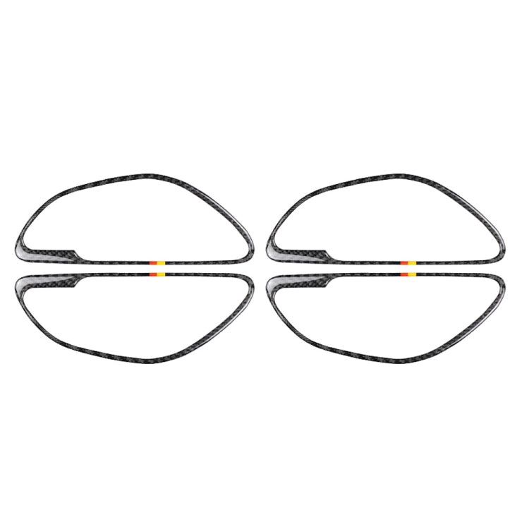 Car Carbon Fiber Door Handle Decorative Sticker for Mercedes-Benz C Class W205 2015-2018 / GLC X253 2016-2018, Left and Right Drive Universal, Solid Color Door Handle, Door Handle