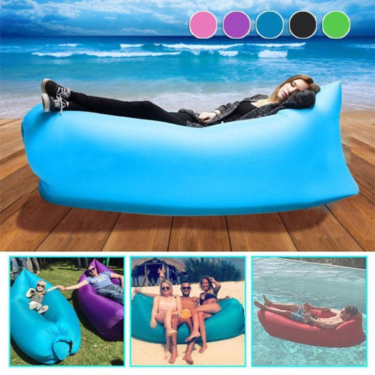 Outdoor Portable Lazy Water Inflatable Sofa Beach Grass Air Bed, Size: 200 x 70cm, 200 x 70cm Orange, 200 x 70cm Sky Blue, 200 x 70cm Black, 200 x 70cm Green, 200 x 70cm Pink, 200 x 70cm Rose Red, 200 x 70cm Sapphire Blue, 200 x 70cm Grass Green       ...