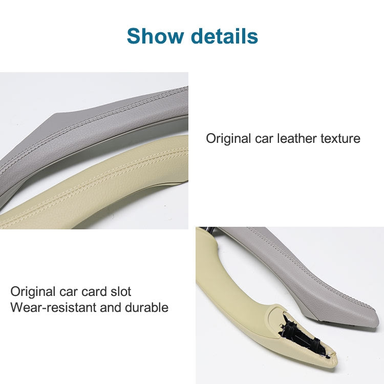 Car Leather Left Side Inner Door Handle Assembly 51417225854 for BMW 5 Series F10 / F18 2011-2017, Left Side (Black), Left Side (Beige), Left Side (Creamy-white), Left Side (Grey), Left Side (Wine Red), Left Side (Mocha)