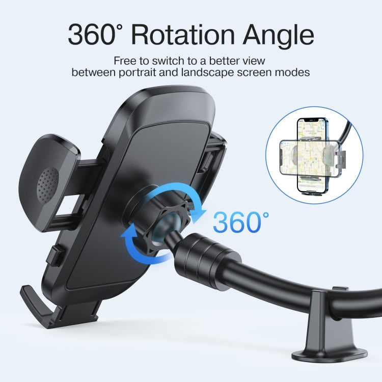 JOYROOM JR-ZS259 360 Degree Rotation Mechanical Car Holder, Style: Long Arm Sucker, JR-ZS259