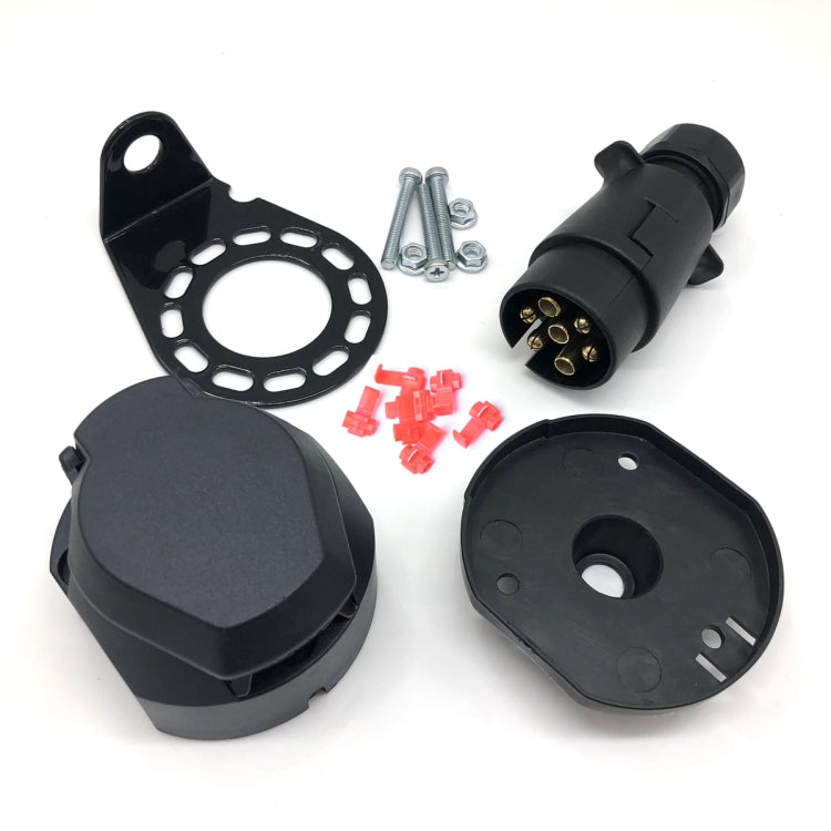 7 Pins 12N Electrics Converter Trailer Caravan Plug and Socket Adapter Connector, A0364