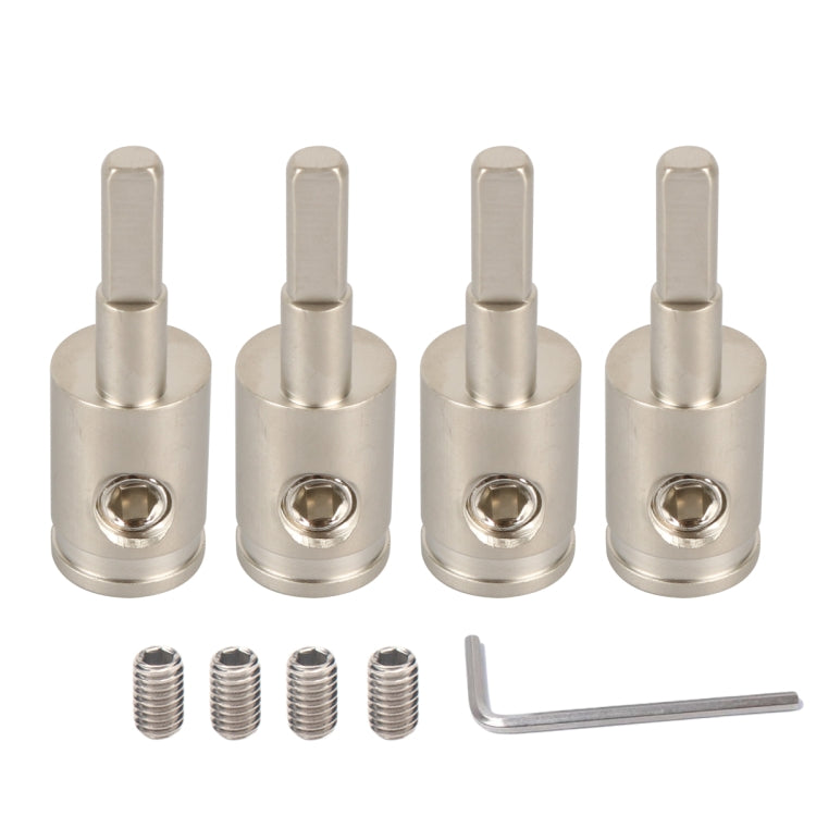 A5682 4 PCS Car Small Size Nickel-plated Brass 4GA to 8GA Audio Terminal Block withscrews, A5682