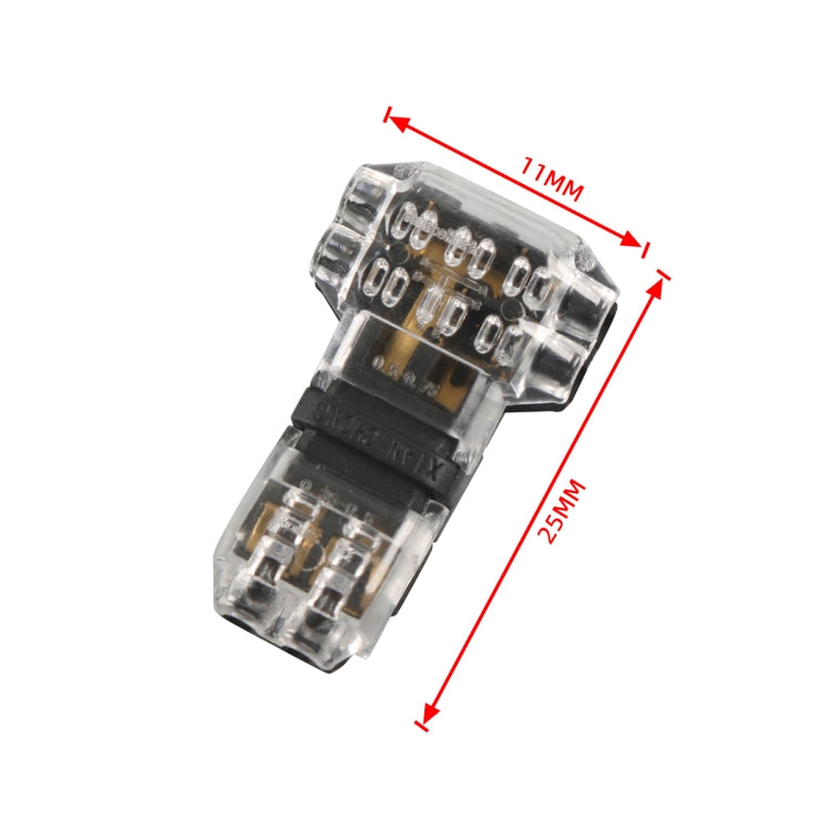 A6538 40 in 1 Car T-type + H-typeTransparent Stripping-free Terminal Block, 40 in 1