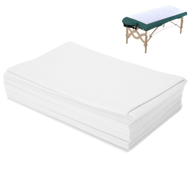 10pcs 100x200cm Disposable Thicken Non-Woven Fabric Waterproof Oil-proof Beauty Salon Massage Bed Hospital Bed Coverlet, 50 PCS without Hole