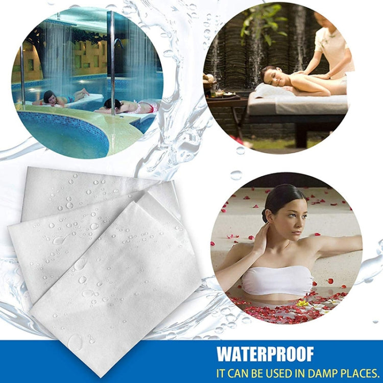 10pcs 100x200cm Disposable Thicken Non-Woven Fabric Waterproof Oil-proof Beauty Salon Massage Bed Hospital Bed Coverlet, 50 PCS without Hole