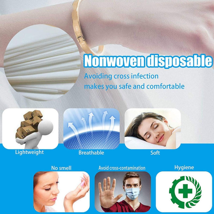 10pcs 100x200cm Disposable Thicken Non-Woven Fabric Waterproof Oil-proof Beauty Salon Massage Bed Hospital Bed Coverlet, 50 PCS without Hole