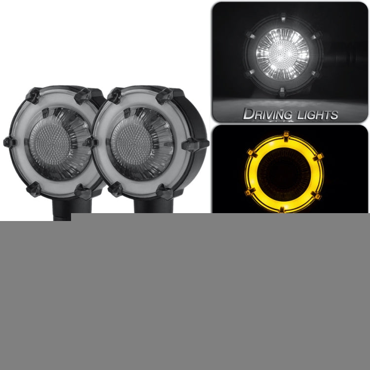 PE-ZSD-174 Motorcycle Flashing Rotation Mode LED Two-color Modified Round Turn Signal Light