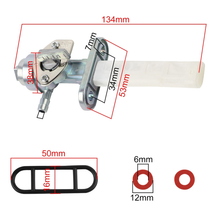 2 PCS Motorcycle Fuel Tap Valve Petcock Fuel Tank Gas Switch for Suzuki TM75, For Suzuki TM75