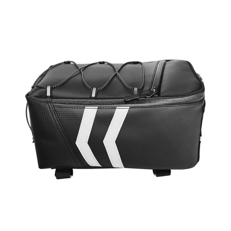 Motorcycle Waterproof PU Leather Rack Rear Carrier Bag, Capacity: 9L with Rain Cover, 9L
